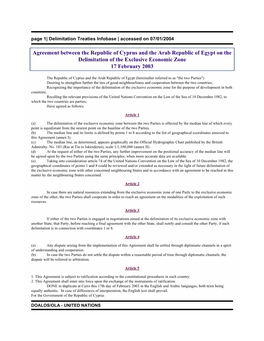 Page 1| Delimitation Treaties Infobase | Accessed on 07/01/2004