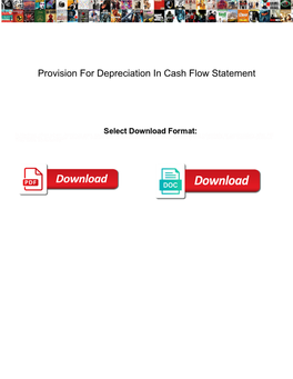 Provision for Depreciation in Cash Flow Statement