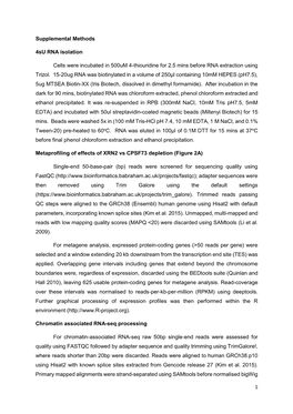 1 Supplemental Methods 4Su RNA Isolation Cells Were Incubated In