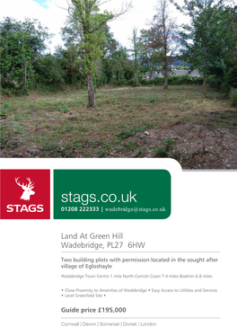 Stags.Co.Uk 01208 222333 | Wadebridge@Stags.Co.Uk