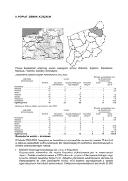 9. POWIAT ZIEMSKI KOSZALIN Powiat Koszaliński Obejmuje Swoim