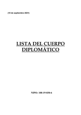 Lista Del Cuerpo Diplomático