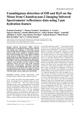 Unambiguous Detection of OH and H2O on the Moon from Chandrayaan-2 Imaging Infrared Spectrometer Reflectance Data Using 3 Μm Hydration Feature