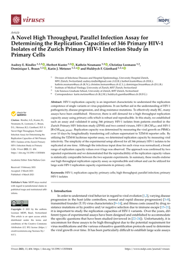 A Novel High Throughput, Parallel Infection Assay for Determining The