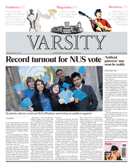 Record Turnout for NUS Vote Pancreas’ May