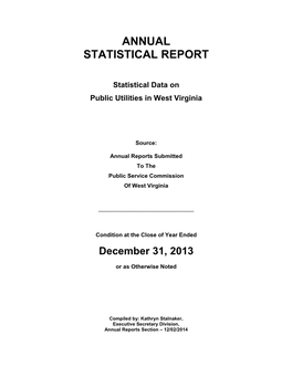 Annual Statistical Report