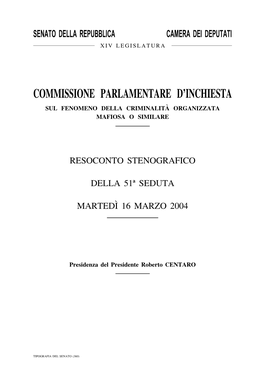 Commissione Parlamentare D'inchiesta