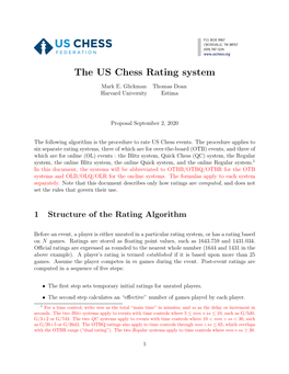 The US Chess Rating System