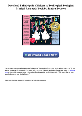 Download Philadelphia Chickens a Tooillogical Zoological Musical Revue Pdf Book by Sandra Boynton