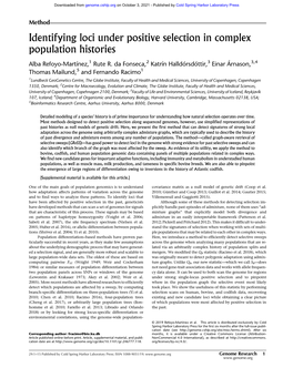 Identifying Loci Under Positive Selection in Complex Population Histories