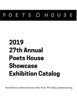 2019 27Th Annual Poets House Showcase Exhibition Catalog