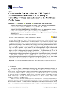 Combinatorial Optimization for WRF Physical Parameterization Schemes: a Case Study of Three-Day Typhoon Simulations Over the Northwest Paciﬁc Ocean