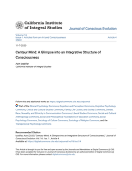 Centaur Mind: a Glimpse Into an Integrative Structure of Consciousness