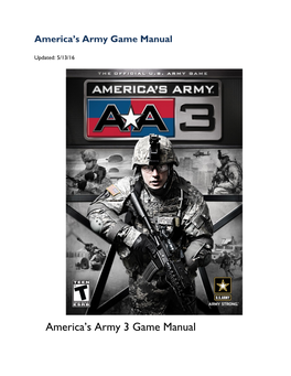 America's Army Manual