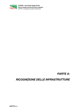 PARTE A: Ricognizione Delle Infrastrutture