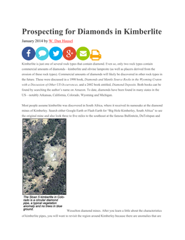 Prospecting for Diamonds in Kimberlite January 2014 by W