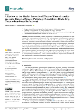 A Review of the Health Protective Effects of Phenolic Acids Against a Range of Severe Pathologic Conditions (Including Coronavirus-Based Infections)