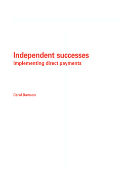 Independent Successes: Implementing Direct Payments