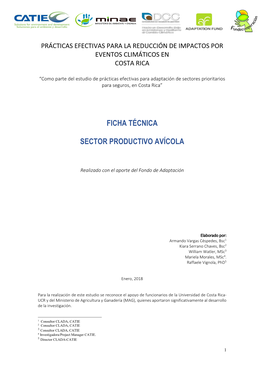 Ficha Técnica Sector Productivo Avícola