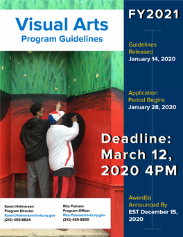 Visual Arts Program Guidelines Guidelines Released January 14, 2020