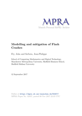 Modelling and Mitigation of Flash Crashes
