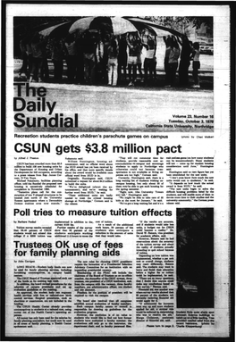 CSUN Gets $3.8 Million Pact / by Alfred J