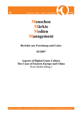 Menschen Märkte Medien Management