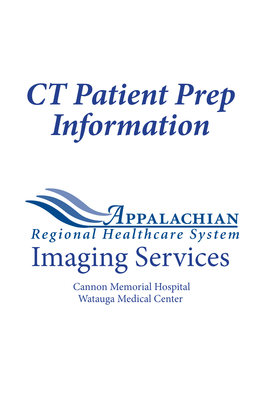 CT Patient Prep Information