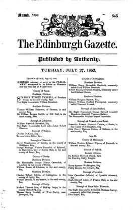 Theedinburgh Gazette. |3Ufcltsltctr Fcg Stutitoritp