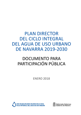Plan Director Del Ciclo Integral Del Agua De Uso Urbano De Navarra 2019-2030