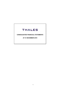 Consolidated Financial Statements at 31 December