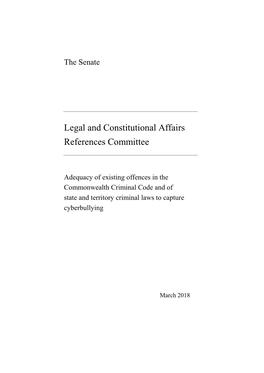 Report:Adequacy of Existing Offences in the Commonwealth Criminal