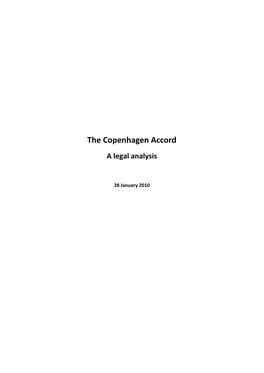 The Copenhagen Accord: a Legal Analysis