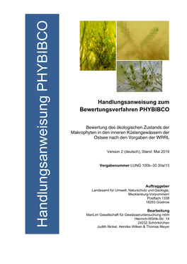 Handlungsanweisung PHYBIBCO, Version 2 (Deutsch) – Mai 2019 1