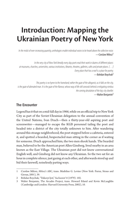 Mapping the Ukrainian Poetry of New York