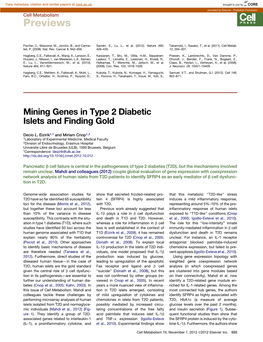 Mining Genes in Type 2 Diabetic Islets and Finding Gold