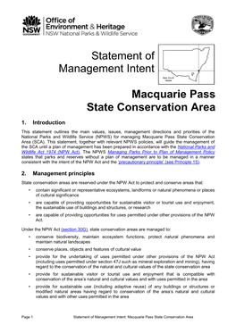 Macquarie Pass State Conservation Area