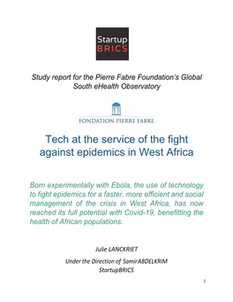 Tech at the Service of the Fight Against Epidemics in West Africa