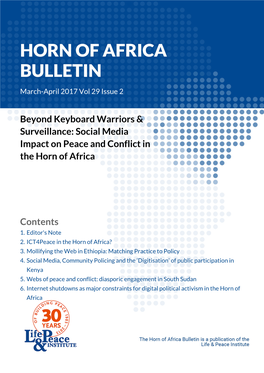 Social Media Impact on Peace and Conflict in the Horn of Africa