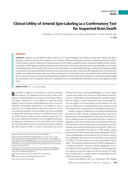 Clinical Utility of Arterial Spin-Labeling As a Confirmatory