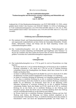 Endmoränengebiet Mit Hessenstein Zwischen Lütjenburg Und Hohenfelde Und Umgebung" Vom 21