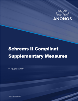 Schrems II Compliant Supplementary Measures