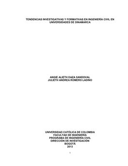 TENDENCIAS INVESTIGATIVAS Y FORMATIVAS EN INGENIERIA CIVIL EN UNIVERSIDADES DE DINAMARCA.Pdf