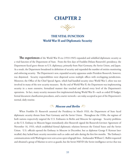 CHAPTER 2 the VITAL FUNCTION: World War II and Diplomatic Security