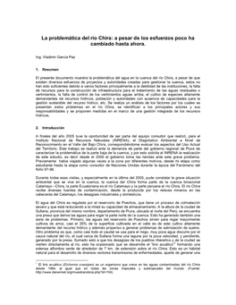 La Problemática Del Río Chira: a Pesar De Los Esfuerzos Poco Ha Cambiado Hasta Ahora