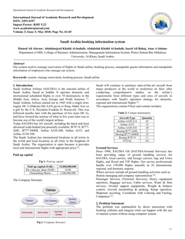 Saudi Arabia Booking Information System