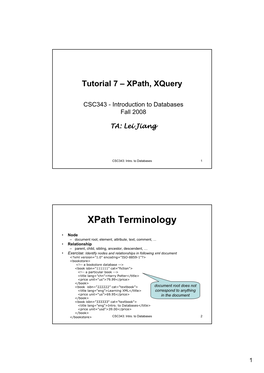 Xpath Terminology