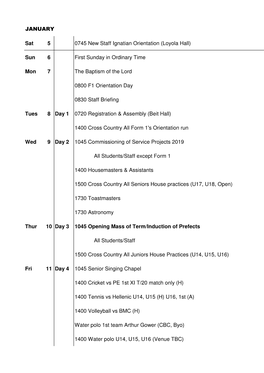 SGC 1St Term 2019 Calendar