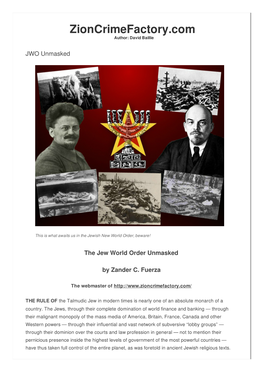 The Jew World Order Unmasked.Pdf