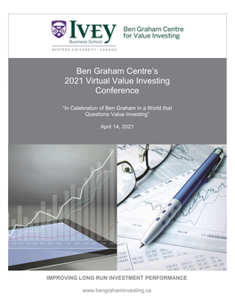 Ben Graham Centre's 2021 Virtual Value Investing Conference
